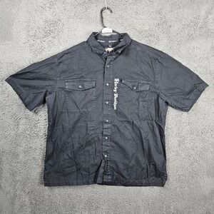 Harley‎ Davidson Men's Black Short Sleeve Button Up Work Shirt XL